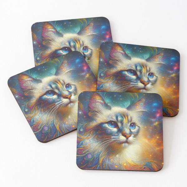 Item preview, Lynx Point Siamese Cat Portrait in Mystical Style designed and sold by CattyCornerPOD.