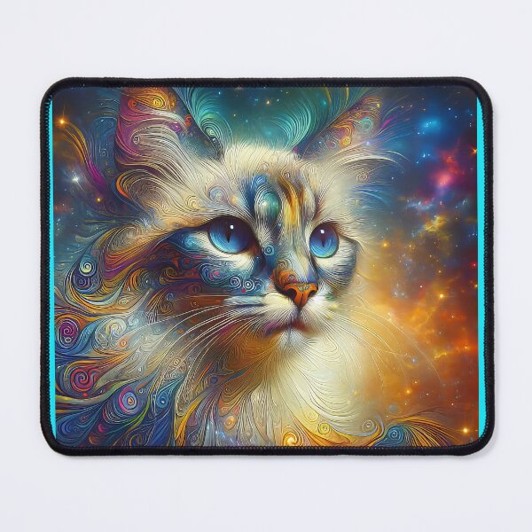Item preview, Lynx Point Siamese Cat Portrait in Mystical Style designed and sold by CattyCornerPOD.