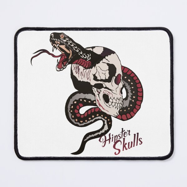 Item preview, hipster skulls skull snake pierced skull old school tattoo designed and sold by Achille3777.