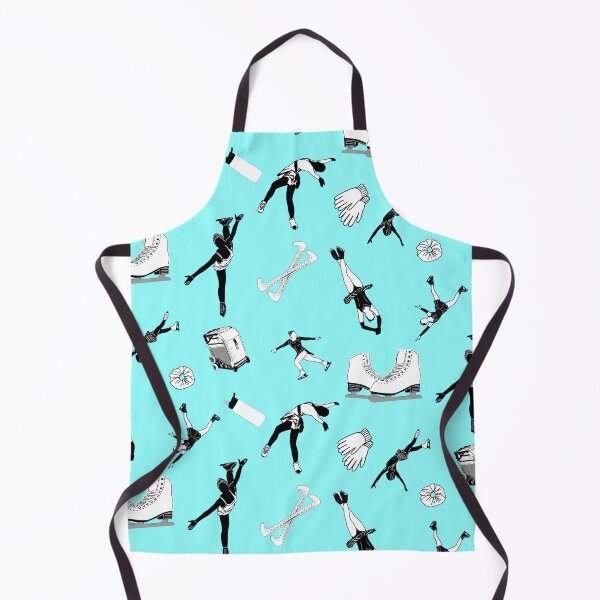 Item preview, Figure Skating Female Silhouettes and Accessories on Light Cyan designed and sold by PD-Skating.