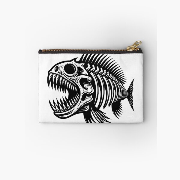 Item preview, Piranha Fish Bones Black Skeleton Rocker Gothic designed and sold by 3rd Eye Perceptions.