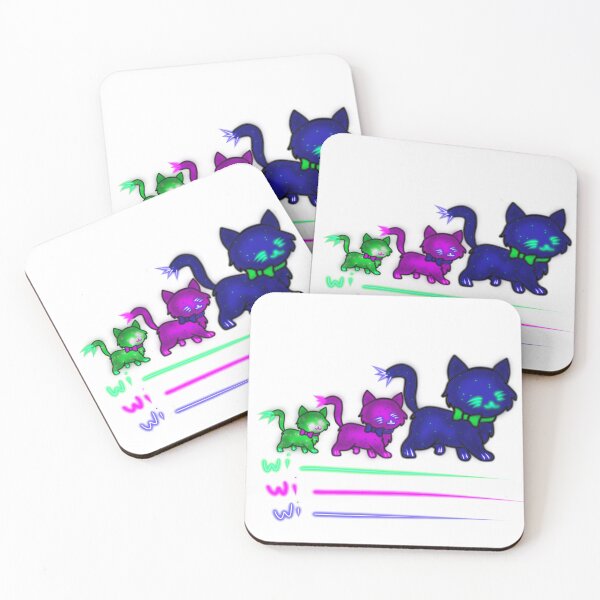 Item preview, Galaxy Glow Cats – Colorful Cosmic Kittens designed and sold by Ramadane_design1.