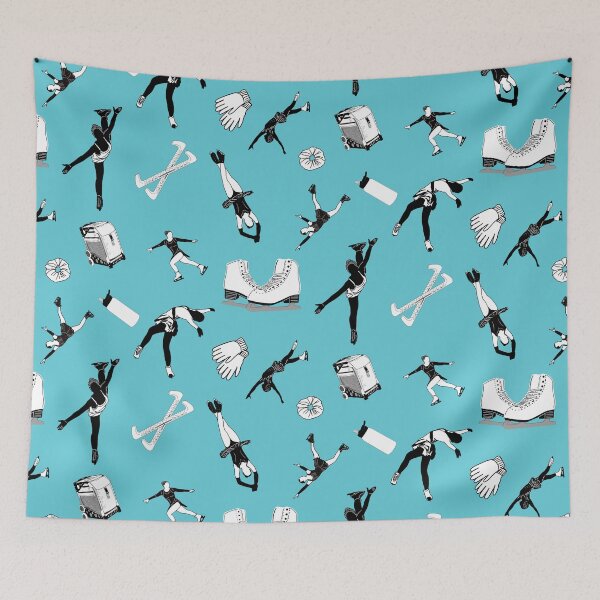 Artikelvorschau, Eiskunstlauf-Silhouetten und Accessoires für Frauen auf Cyan entworfen und verkauft von Purposely Designed.