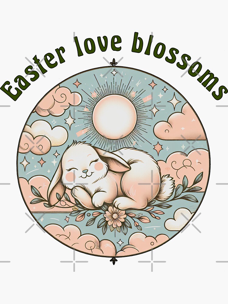Thumbnail 3 von 3, Sticker, Ostern blüht die Liebe designt und verkauft von Kobeko.
