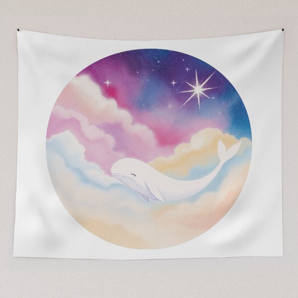Item preview, White whale in the clouds designed and sold by OnyxFlorix.