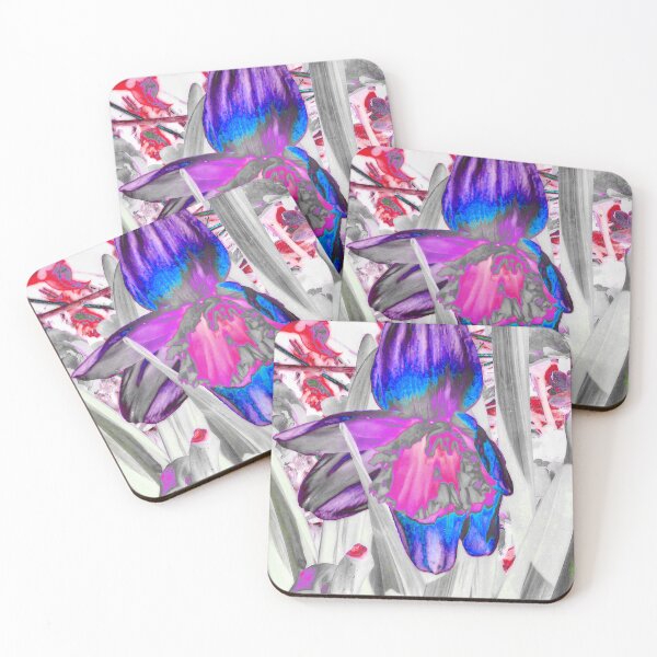 Artikelvorschau, Trippy Narzisse in Blau, Pink und Lila entworfen und verkauft von SXW Designs.