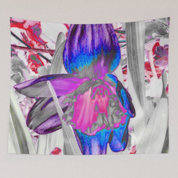 Item preview, Trippy Daffodil in Blue, Pink & Purple designed and sold by SXW Designs.