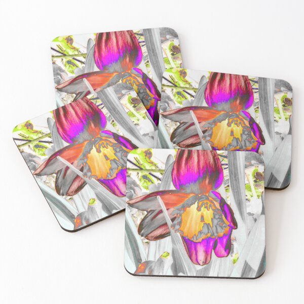 Artikelvorschau, Trippy Narzisse in Orange, Pink und Rot entworfen und verkauft von SXW Designs.
