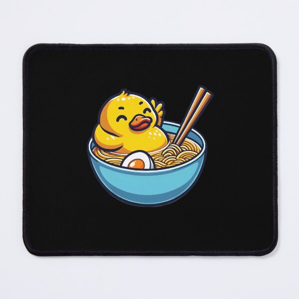 Item preview, Rubber Duck Relaxing In Japanese Noodle Ramen Bowl designed and sold by GrumpyFella.