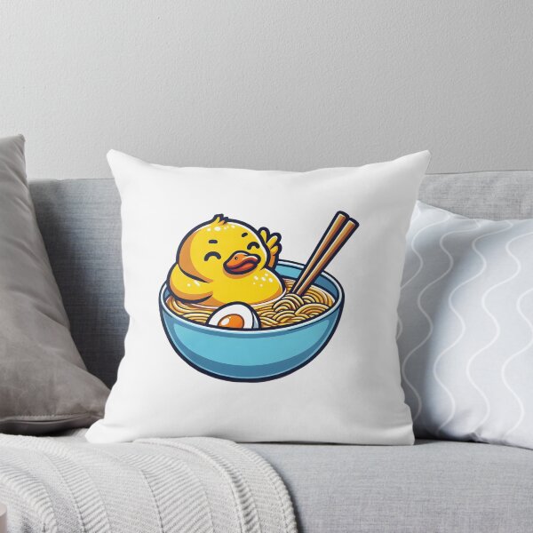 Item preview, Rubber Duck Relaxing In Japanese Noodle Ramen Bowl designed and sold by GrumpyFella.