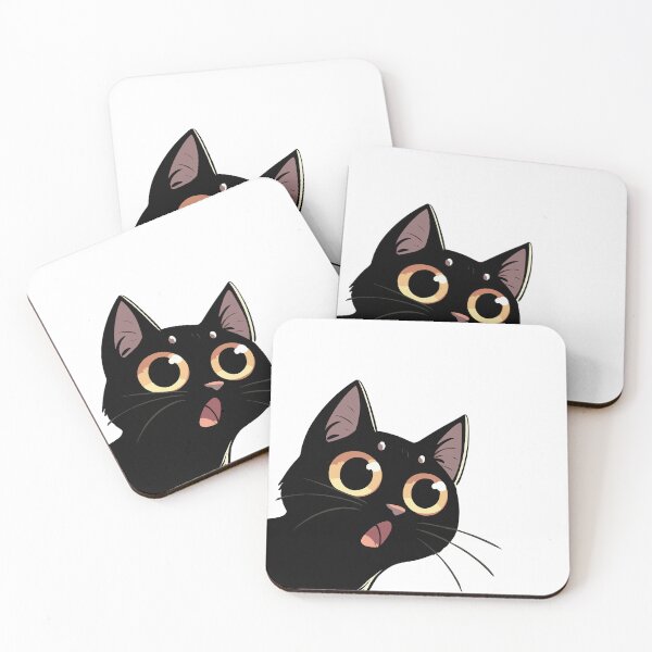 Item preview, Surprised Black Cat  designed and sold by Gkinoki.