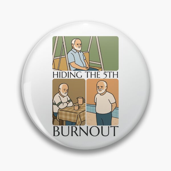 Item preview, Hiding the 5th Burnout Harold meme designed and sold by aipolohu.