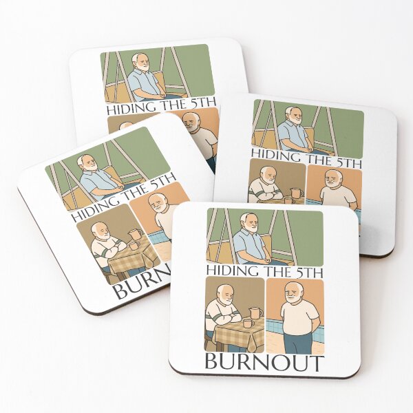 Item preview, Hiding the 5th Burnout Harold meme designed and sold by aipolohu.