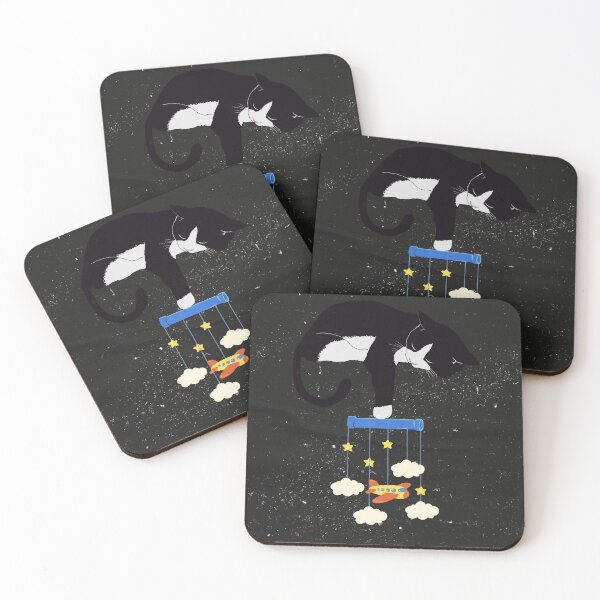 Item preview,  Cat plays with toy airplane and stars designed and sold by KantaponEarth.