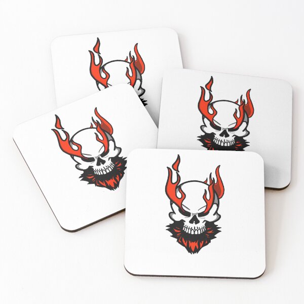 Item preview, Skull and flames  designed and sold by Gav-lart.