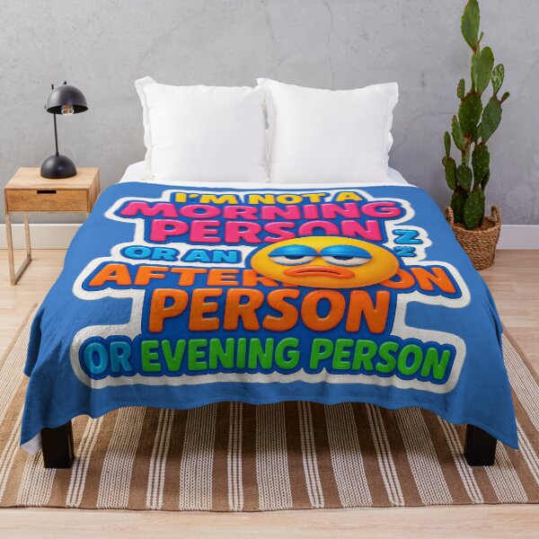 Item preview, Not a morning person – or an afternoon person or an evening person | Funny emoji design designed and sold by Girih.