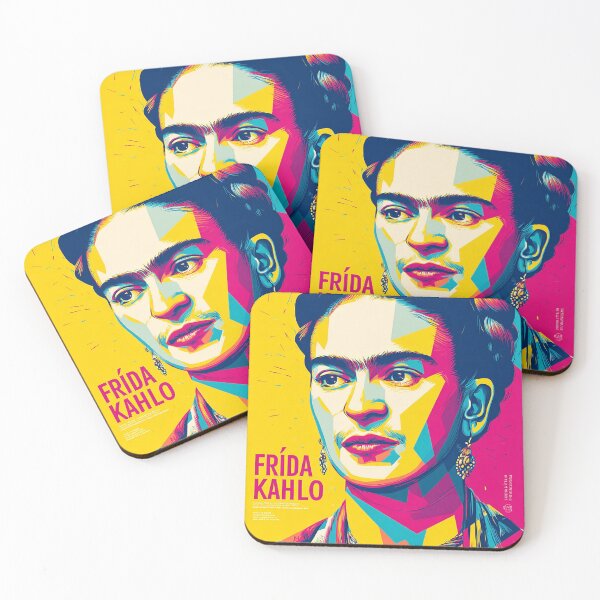 Item preview, Multicolor Geometric Portrait of Frida Kahlo designed and sold by djovan.