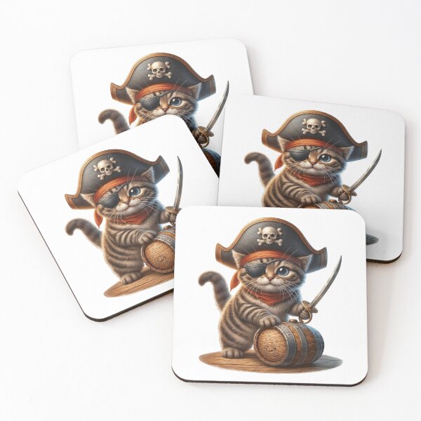 Item preview, Pirate Cat - Nautical Fantasy designed and sold by QuirkySpark.
