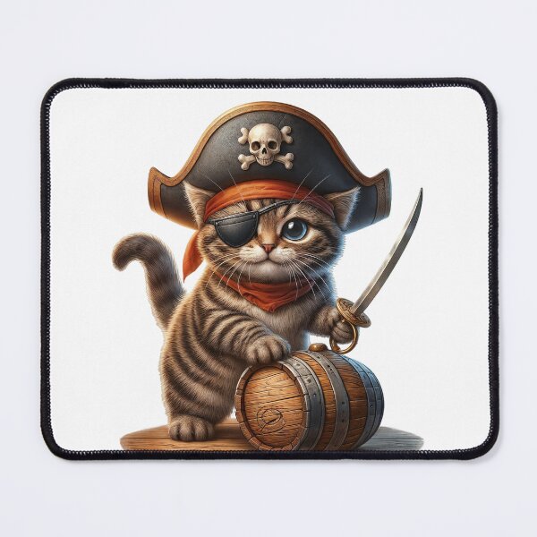 Item preview, Pirate Cat - Nautical Fantasy designed and sold by QuirkySpark.