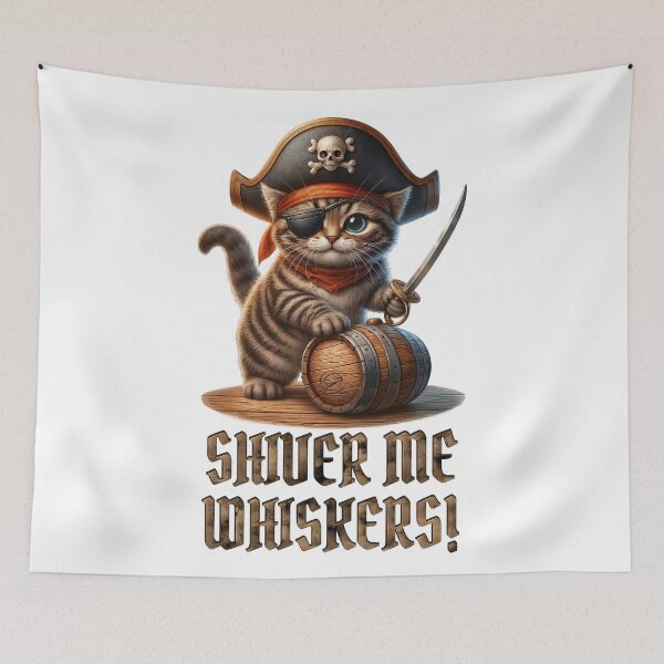 Item preview, Pirate Cat - Nautical Fantasy designed and sold by QuirkySpark.