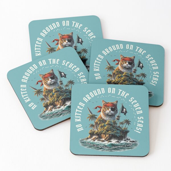 Item preview, Cat Pirate Island - No Kitten Around designed and sold by QuirkySpark.