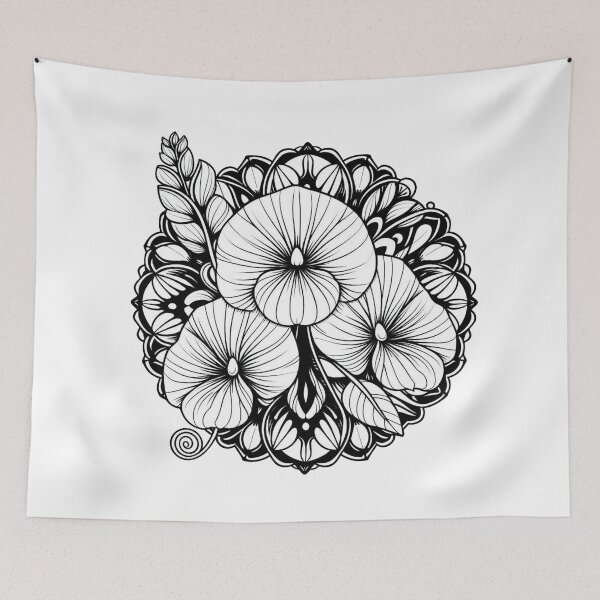 Item preview, Hibiscus Flower Mandala Motif – Vibrant AI Work for Beach Lovers & Travel-Inspired Clothing & Accessories designed and sold by knalpot-design.