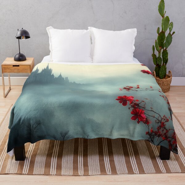 Item preview, Large castle in the fog with plants designed and sold by Marie Colençon.