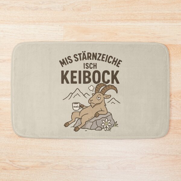 Item preview, Kein Bock Steinbock - Funny Alpine T-Shirt with Swiss German saying designed and sold by Helvetioes.