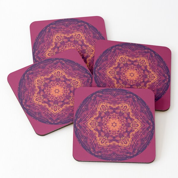 Item preview, Colorful, vibrant and abstract mandala in different shades of Berry designed and sold by Prem-Adri.