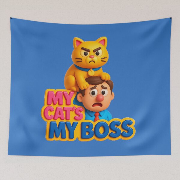Item preview, My cat is my boss – Funny design designed and sold by Girih.