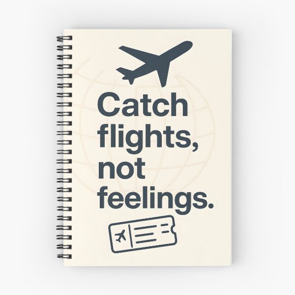 Item preview, Travel Quote Poster | Catch Flights Not Feelings | Minimalist Wall Art designed and sold by GlassFrogPrints.