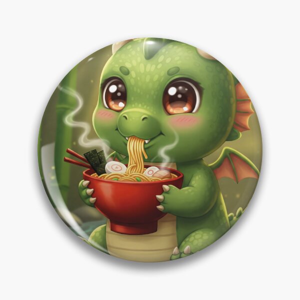 Item preview, Dragón Verde Verde comiendo ramen designed and sold by MerlinWear.