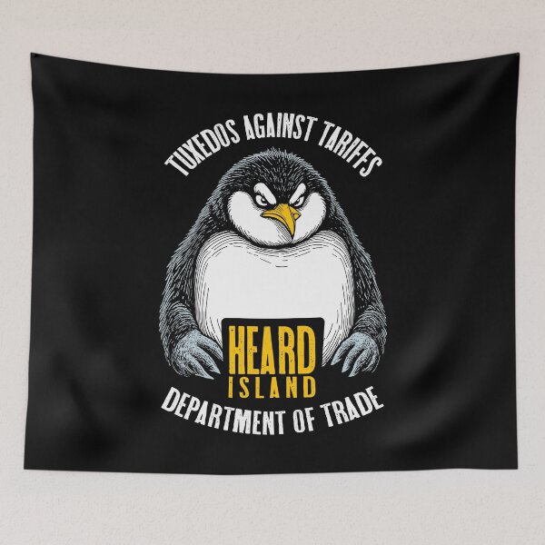 Item preview, Penguins Against Tariffs Funny Heard Island Angry Penguin designed and sold by GrandeDuc.
