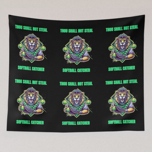 Item preview, Thou Shall Not Steal Softball Catcher designed and sold by TrendsLook.