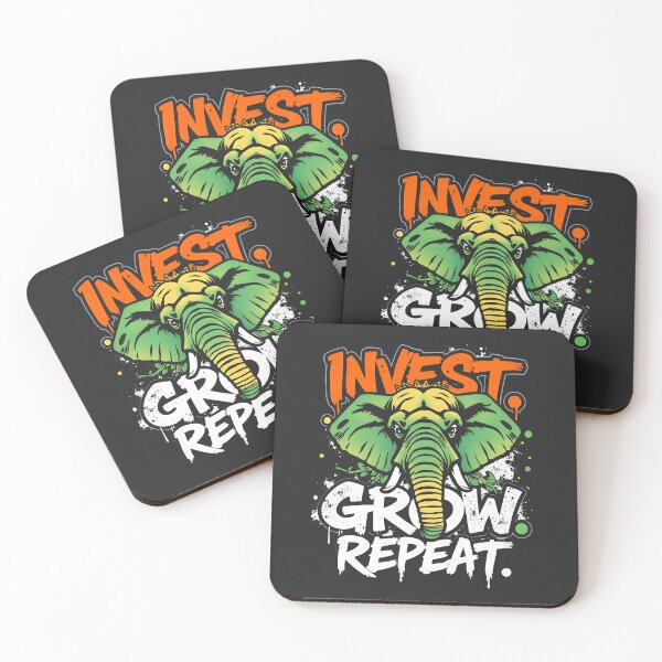 Item preview, Invest Grow Repeat elephant design designed and sold by FoxyJags.