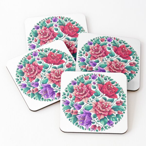 Item preview, Bougainvillea Flower Mandala Motif – Vibrant AI Work for Beach Lovers & Travel-Inspired Clothing & Accessories designed and sold by knalpot-design.