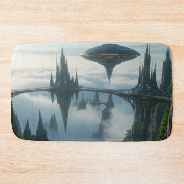 Item preview, Twin Suns Above the Ruins – The Floating City of Antigravity designed and sold by eXtraHumans.