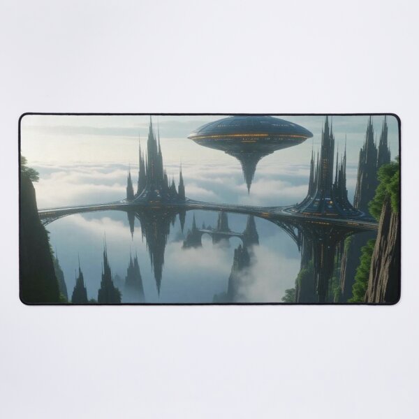 Item preview, Twin Suns Above the Ruins – The Floating City of Antigravity designed and sold by eXtraHumans.