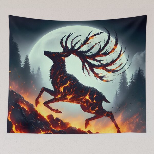 Item preview, Forest Fire Deer, Ai Generated Art   designed and sold by ACC .