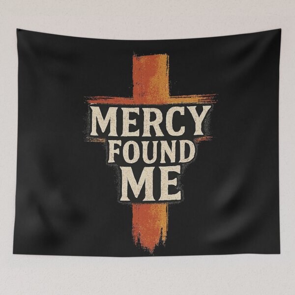 Item preview, Mercy Found Me, Distressed Cross Graphic designed and sold by Faithloveshop.