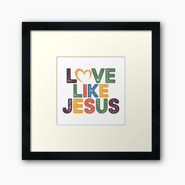 Vista previa del artículo con la obra «AMA COMO JESÚS», diseñado y vendido por jkrphoto.
