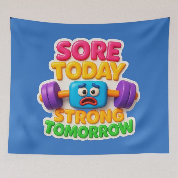 Item preview, Exhausted today, stronger tomorrow – motivation for training designed and sold by Girih.