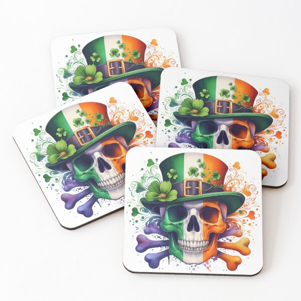 Item preview, Lucky Irish Skull | St. Patrick’s Day Gothic Art | Celtic Skull Decor designed and sold by TeetasticBtque.