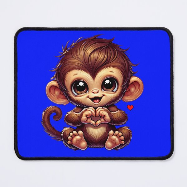 Item preview, cute monkey designed and sold by BUTTERFLYAU.