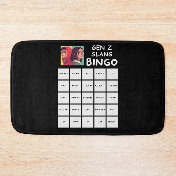 Artikelvorschau, Generation Z Slang-Bingo-Karte entworfen und verkauft von MojaveTradePost.