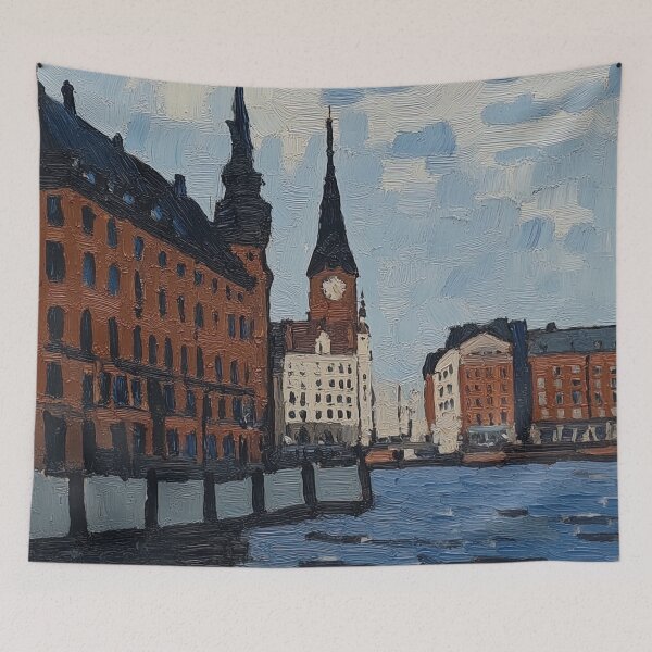 Item preview, Hamburg | Post-impressionist painting style designed and sold by ComicsFactory.