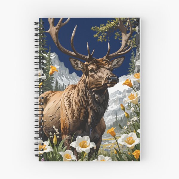 Item preview, Utahn Elk Surrounded By Sego Lily Flowers designed and sold by taiche.