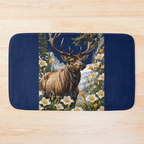 Item preview, Utahn Elk Surrounded By Sego Lily Flowers designed and sold by taiche.
