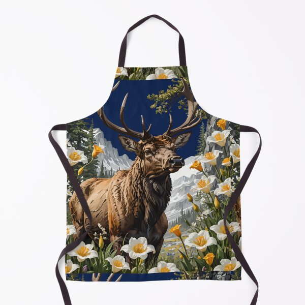 Item preview, Utahn Elk Surrounded By Sego Lily Flowers designed and sold by taiche.