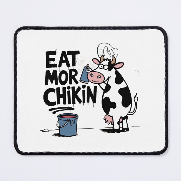 Item preview, Eat more chicken, chicken, cow, steak, funnyfits70, Humor, Funny, retro, vintages, funny quotes, animal humor, designed and sold by FunnyFits70.